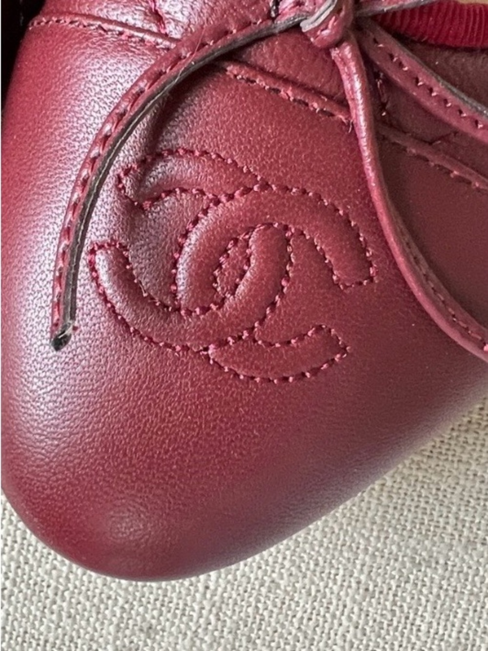 Woman’s Burgundy Leather Ballet Flats Inspiration